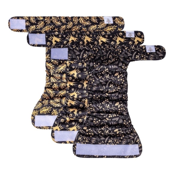 CuteBone Dog Diapers Male Puppy Belly Bands Washable 3 Bands Cute Print New Med. - Picture 2 of 12